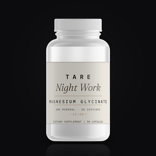 TARE Night Work — 90 magnesium glycinate capsules bottle